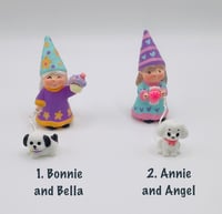 Image 1 of Whimsical Girl Gnomes with Puppies