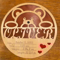 Image 2 of Personalized Birth Announcement Wall Hanging