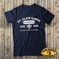 St Clair Band Centennial T-Shirt With Classic Varsity Block Lettering