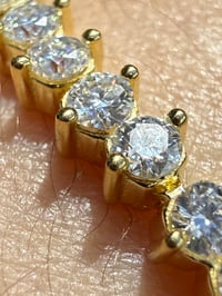 Image 4 of 7” Gold Moissanite Tennis Bracelet — 6 CTW