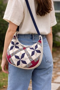 Image 1 of Upcycled Vintage Quilt Shoulder Bag 