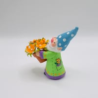 Image 2 of Ellis the gnome with pot of paper flowers