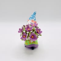 Image 6 of Willy the gnome with pot of paper flowers