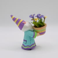 Image 5 of Victor the gnome with pot of violets