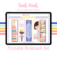 Book Nook Printable Bookmark Set