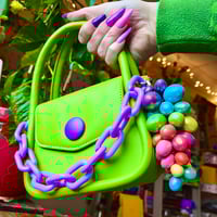 Image 1 of Rainbow Burst Grape Bag Charm