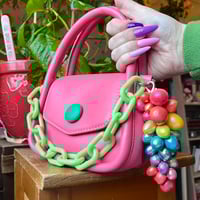 Image 1 of Rainbow Bright Grape Bag Charm