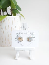 Image 1 of Sandbar Marble Button Studs (L)