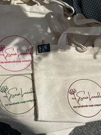 Logo Embroidered Canvas Tote Bag