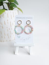 Image 2 of Pastel Marble Hoops