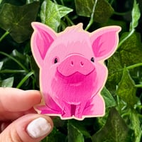 Image 1 of Cute Pink Pig Wooden Magnets