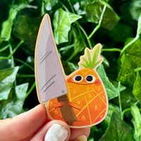 Image 1 of Killer Pineapple Wooden Magnets