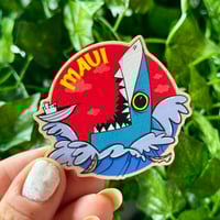 Image 1 of Maui Shark Attack Wooden Magnets