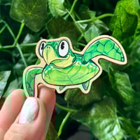 Image 1 of Happy Sea Turtle Wooden Magnets