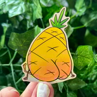 Image 1 of Pineapple Booty Wooden Magnets
