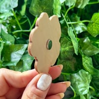 Image 2 of Yellow and Pink Hibiscus Wooden Magnets