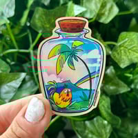 Image 1 of Chicken in a Bottle Wooden Magnets