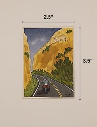 Image 2 of Guardian of the Canyon Road Original Mini Watercolor Painting