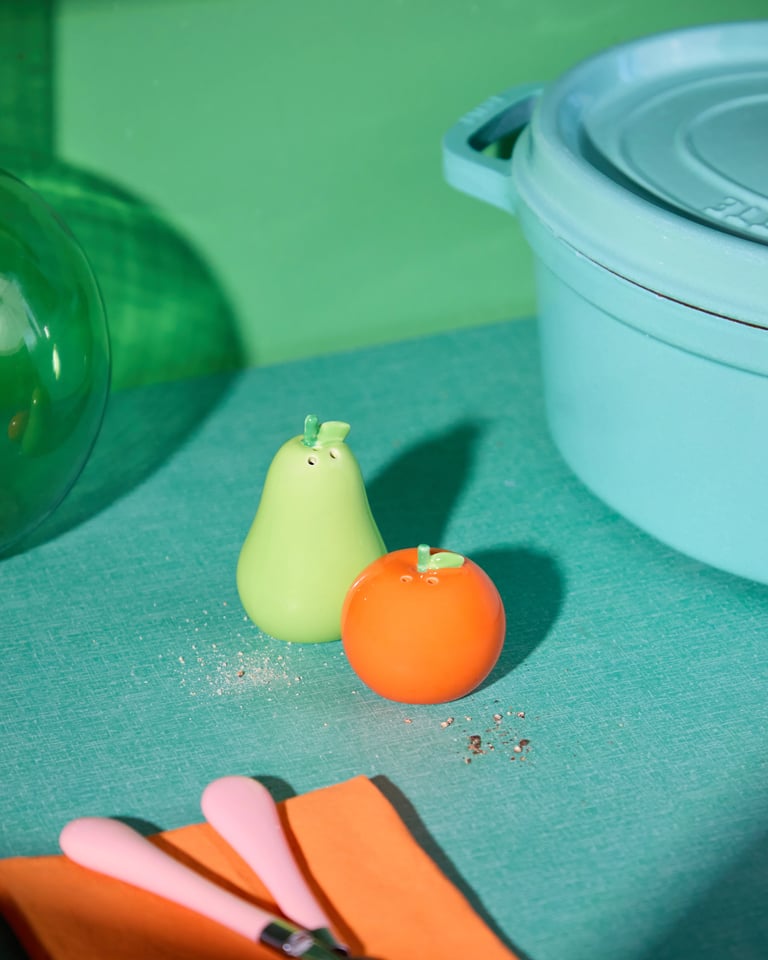 DUO DE SALIÈRE & POIVRIÈRE ORANGE POIRE Image 2