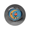 Pimpkin Girl and the Moon  Heart Shape Mirror 