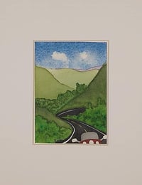 Image 1 of Chasing the Open Sky Original Mini Watercolor Painting