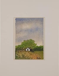 Image 1 of Tranquil Solitude Mini Original Watercolor Painting