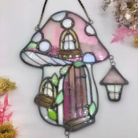 Image 2 of Large Stained Glass Mushroom House 