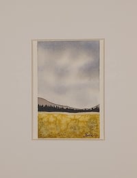 Image 1 of Golden Meadow Mini Original Watercolor Painting