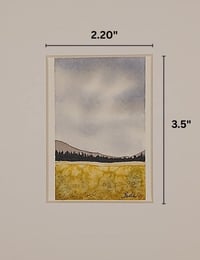 Image 2 of Golden Meadow Mini Original Watercolor Painting