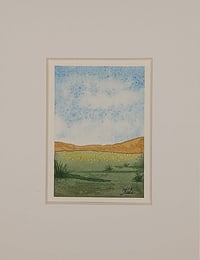 Image 1 of Blooming Valley Mini Original Watercolor Painting