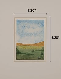 Image 2 of Blooming Valley Mini Original Watercolor Painting