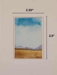 Image 2 of Boundless Peace Among Peaks Mini Original Watercolor Painting