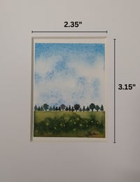 Image 2 of Faraway Trees, Flecks of Light Mini Original Watercolor Painting