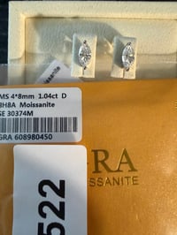 Image 4 of Marquise Cut Moissanite Stud Earrings | 1.04 CTW | 4x8mm D Color | 925 Silver | GRA Certified