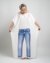 Image 1 of Jeans + Tee Caftan (White) Preorder
