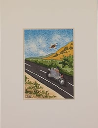 Image 1 of Under the Watchful Sky Mini Original Watercolor Painting