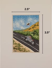 Image 2 of Under the Watchful Sky Mini Original Watercolor Painting