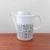 Image 1 of Arabia Finland Krokus Black and White Coffee Pot