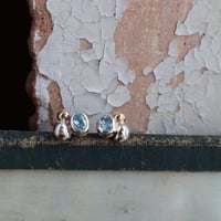 Image 1 of Topaz cluster stud earrings 