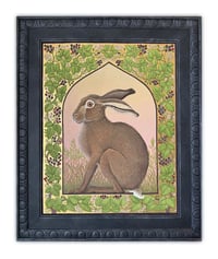 Image 2 of JENNIFER MILES - 'BRAMBLE HARE' - ORIGINAL PAINTING WITH GOLD LEAF