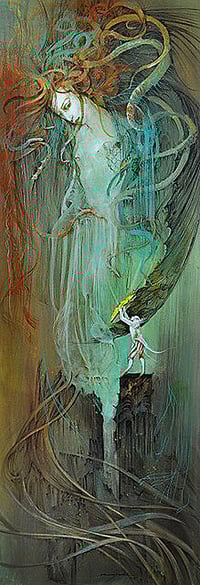 ANNE BACHELIER - 'GORGONE' - ORIGINAL PAINTING