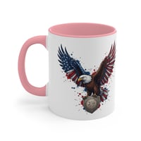 Image 2 of Patriotic Eagle Accent Mug — American Flag Wings Coffee Cup