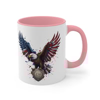 Image 3 of Patriotic Eagle Accent Mug — American Flag Wings Coffee Cup