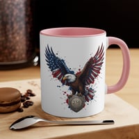 Image 4 of Patriotic Eagle Accent Mug — American Flag Wings Coffee Cup