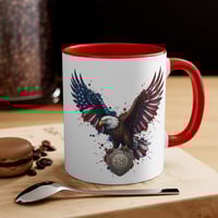 Image 7 of Patriotic Eagle Accent Mug — American Flag Wings Coffee Cup