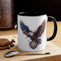 Image 10 of Patriotic Eagle Accent Mug — American Flag Wings Coffee Cup