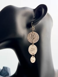 Image 2 of Charcoal Infused Tiered Earrings - Burning Inside Collection