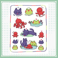 Image 1 of Sticker sheet | Silly animals