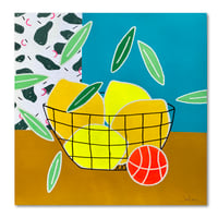 LEMONS ON A TABLE - 36x36cm