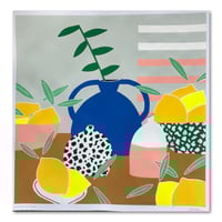 LEMONS AND VASES - 70x70cm